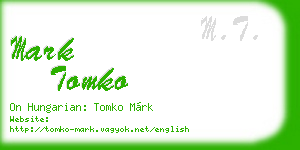 mark tomko business card